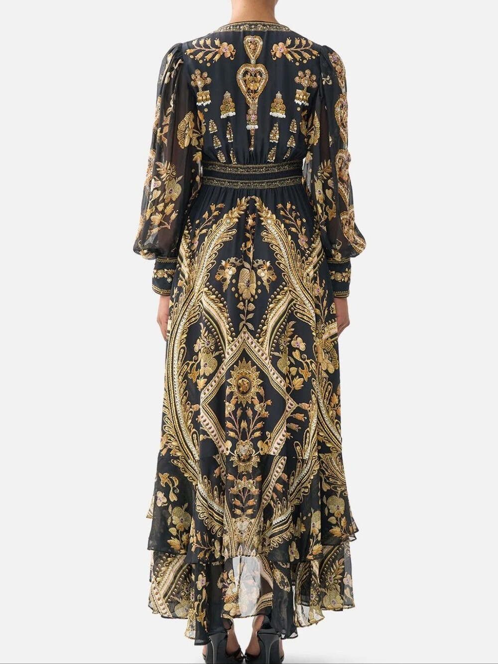 Camilla long button front dress In Taurus rising - Picture 3 of 13